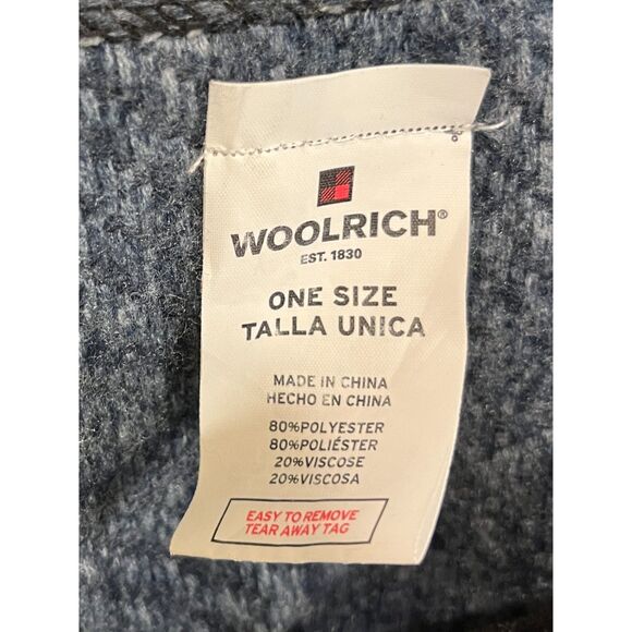 WOOLRICH Blue Gray Stripe Coverall Shawl Throw Wrap Shrug Top  Women's One Size - Picture 4 of 8